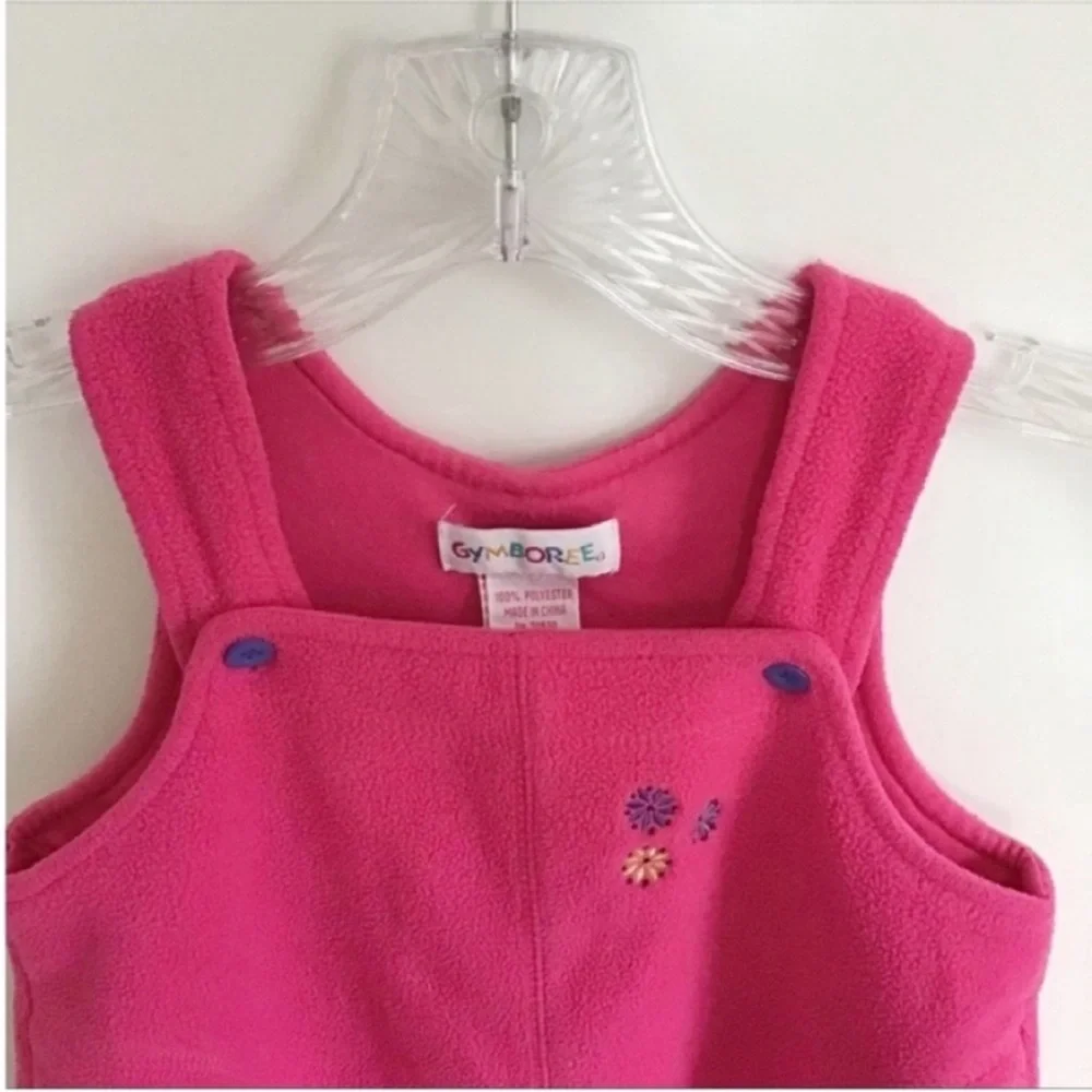 Gymboree girls dress pink vintage Aspen Adventure fleece jumper